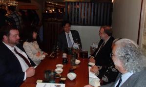 Consul General Muto and Mrs. Muto from the Consulate of Japan In Boston.  Picture taken at Yosaku Japanese Restaurant on May 10, 2013 by Naoto Kobayashi